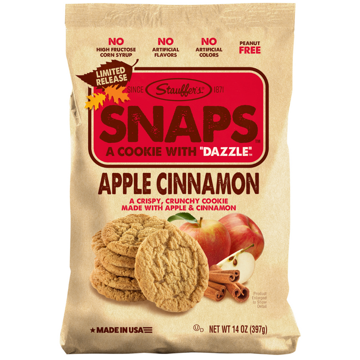 Stauffer’s SNAPS Apple Cinnamon, 14oz Bag