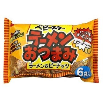 Oyatsu Company “Baby Star, Ramen Otsumami, Spicy Chicken Flavor with Peanuts”, 150g