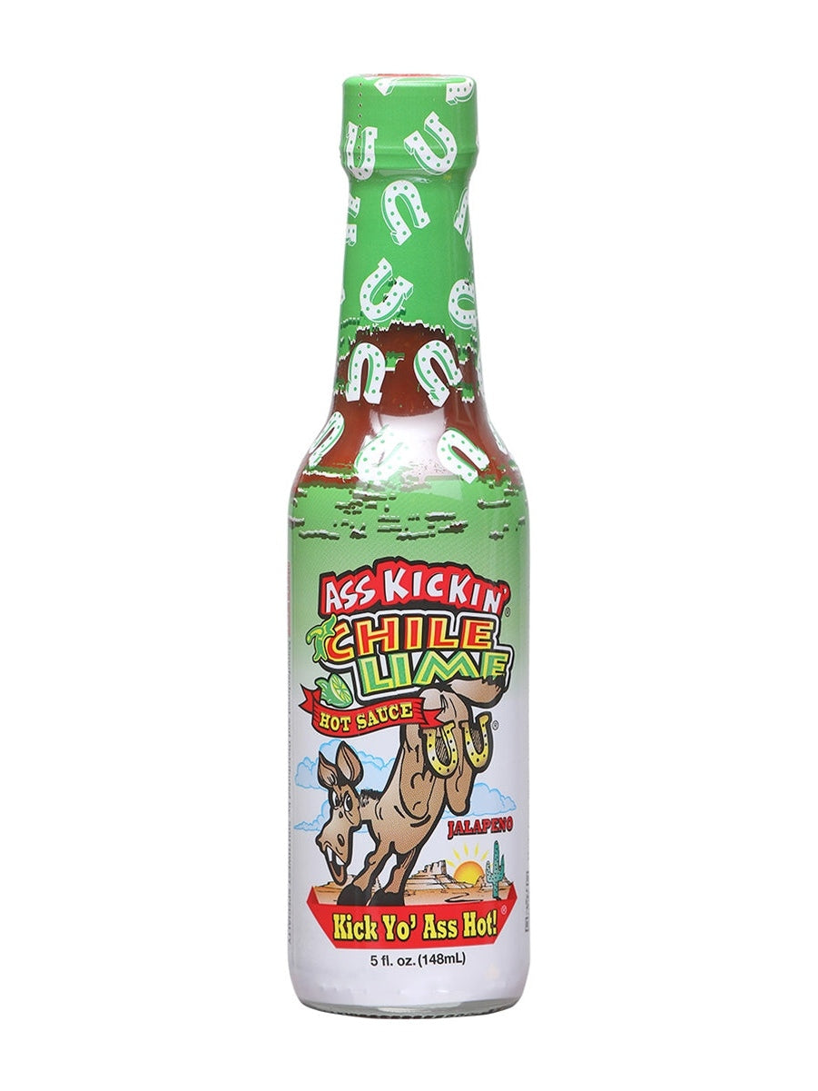 Hot Sauce Ass Kickin Chile & Lime Jalapeno 5 oz Heat 4 Arizona.