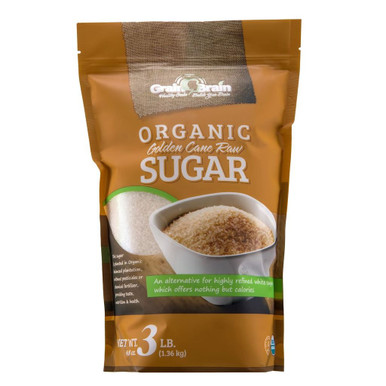 Grain Brain Organic Golden Cane Raw Sugar, 3 lbs.
