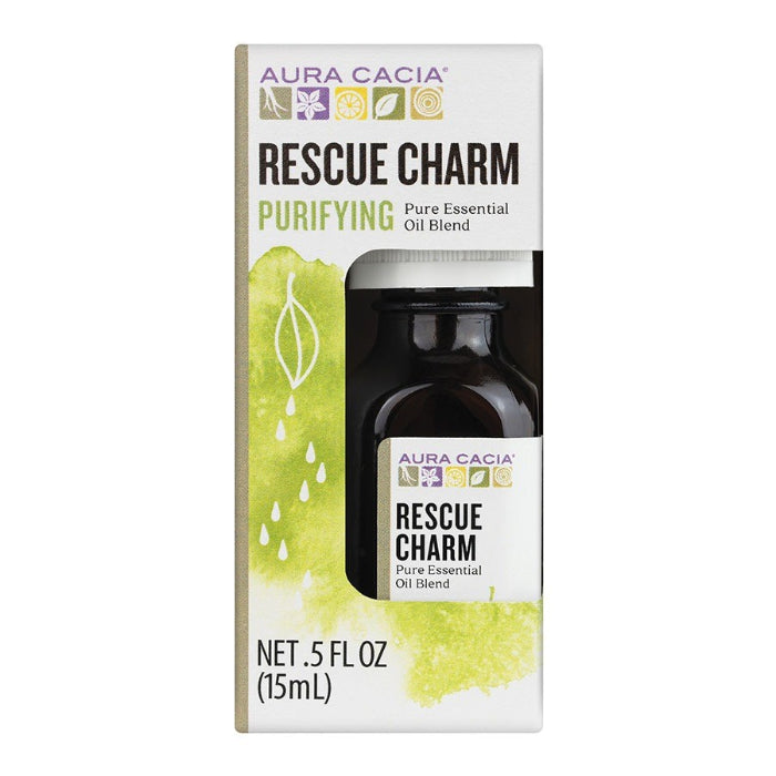 Aura Cacia – Essential Oil Rescue Charm, 0.5 Fl Oz – Pack of 1