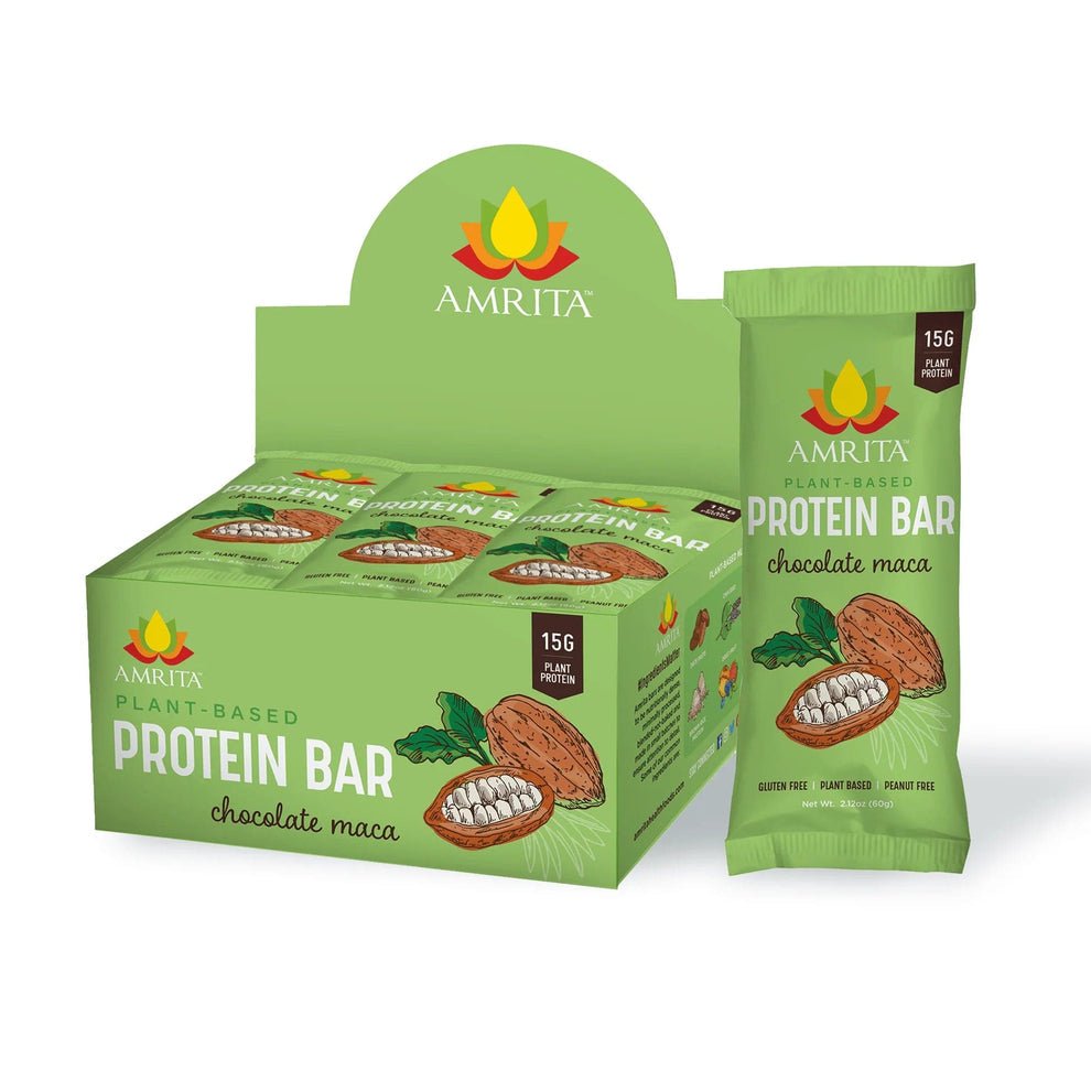 Amrita Bars Amrita Protein Chocolate Maca Nutrition Bar – 36 bars x 2.12 oz