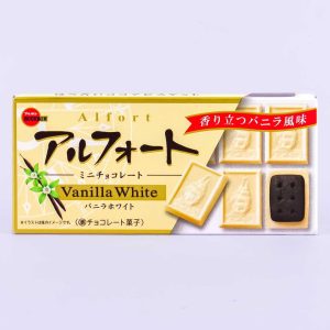 Bourbon Alfort Dark Chocolate Biscuits – White Vanilla