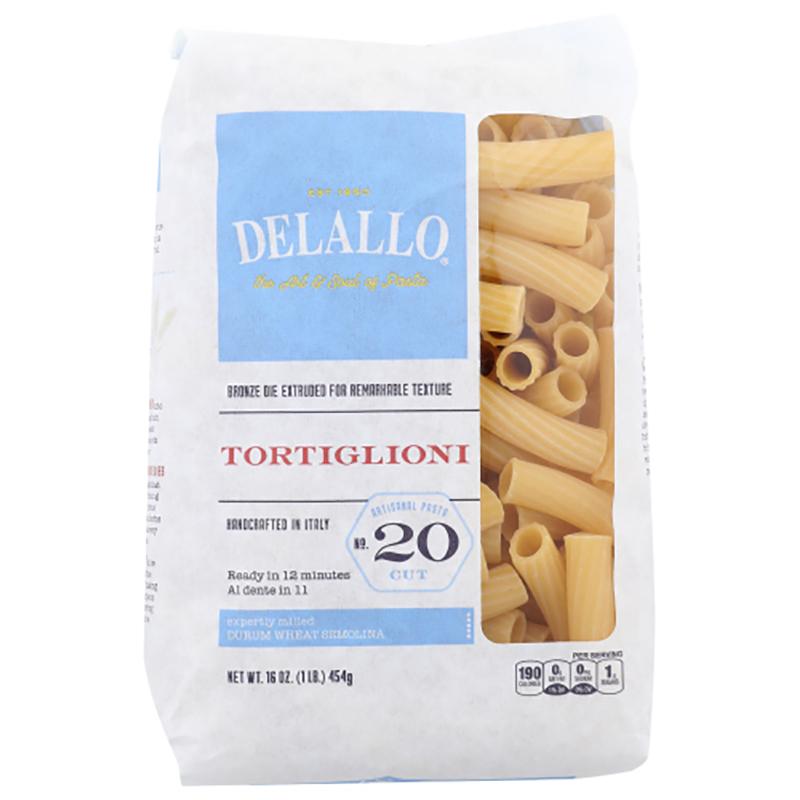 Delallo – Pasta Tortiglioni #20, 16oz
