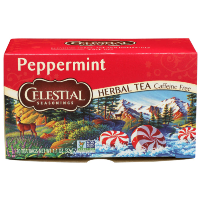 Celestial Seasonings – Herbal Tea Peppermint, 20 Bags | Pack of 6