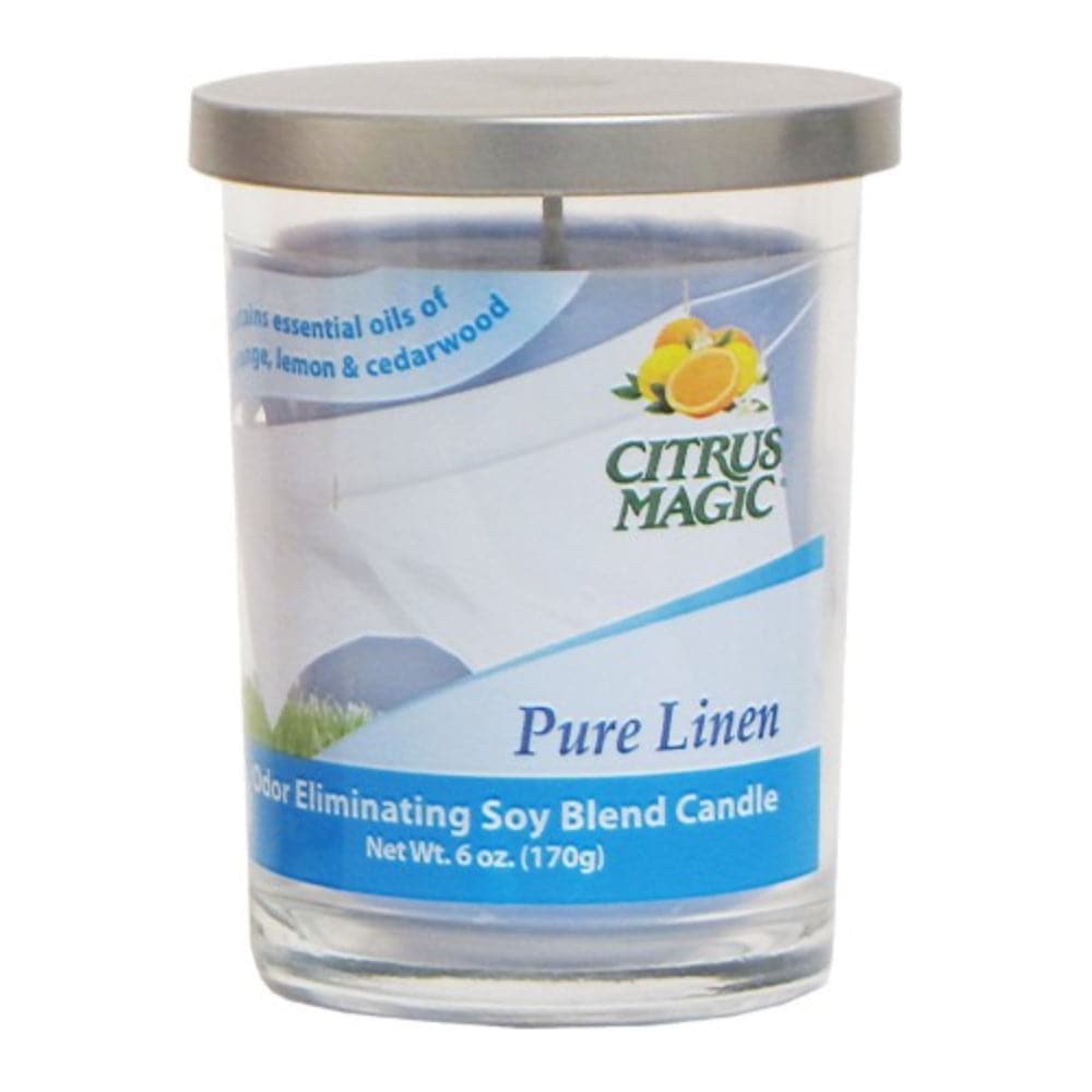 Citrus Magic – Pure Linen Odor Eliminating Soy Blend Candle, 6 Oz