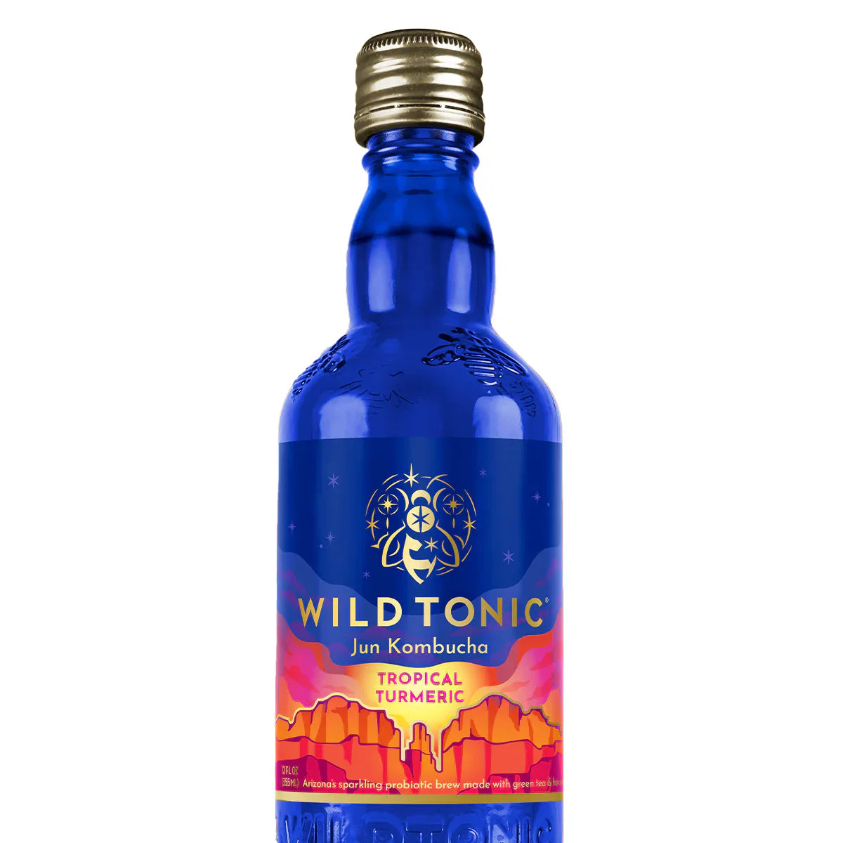 Wild Tonic – Tropical Turmeric Organic Kombucha, 12 fl oz | Pack of 12