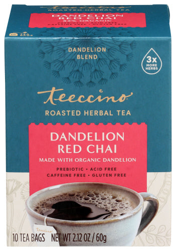 Teeccino Tea Dandelion Red Chai 10 Ct – Pack Of 6