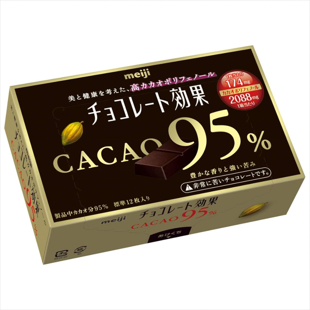 Meiji Chocolate Kōka 95% Cacao 60 g Bar – Made in JAPAN – Tokyo Sakura Mall