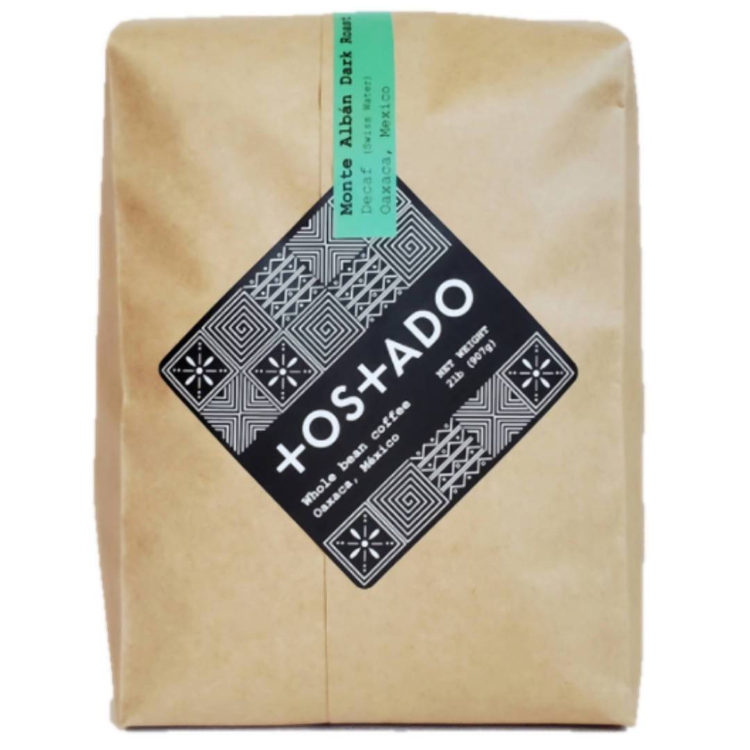 Tostado Monte Alban Coffee Beans (Dark Roast), Decaf – 1 Bag x 5 LB