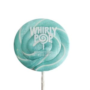 Turquoise & White Whirly Pops – 1.5 oz