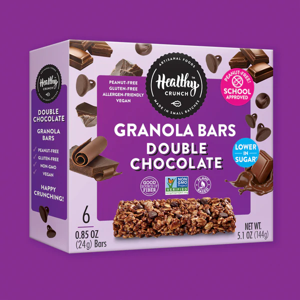 Healthy Crunch – Granola Bars Double Chocolate, – Pack of 6