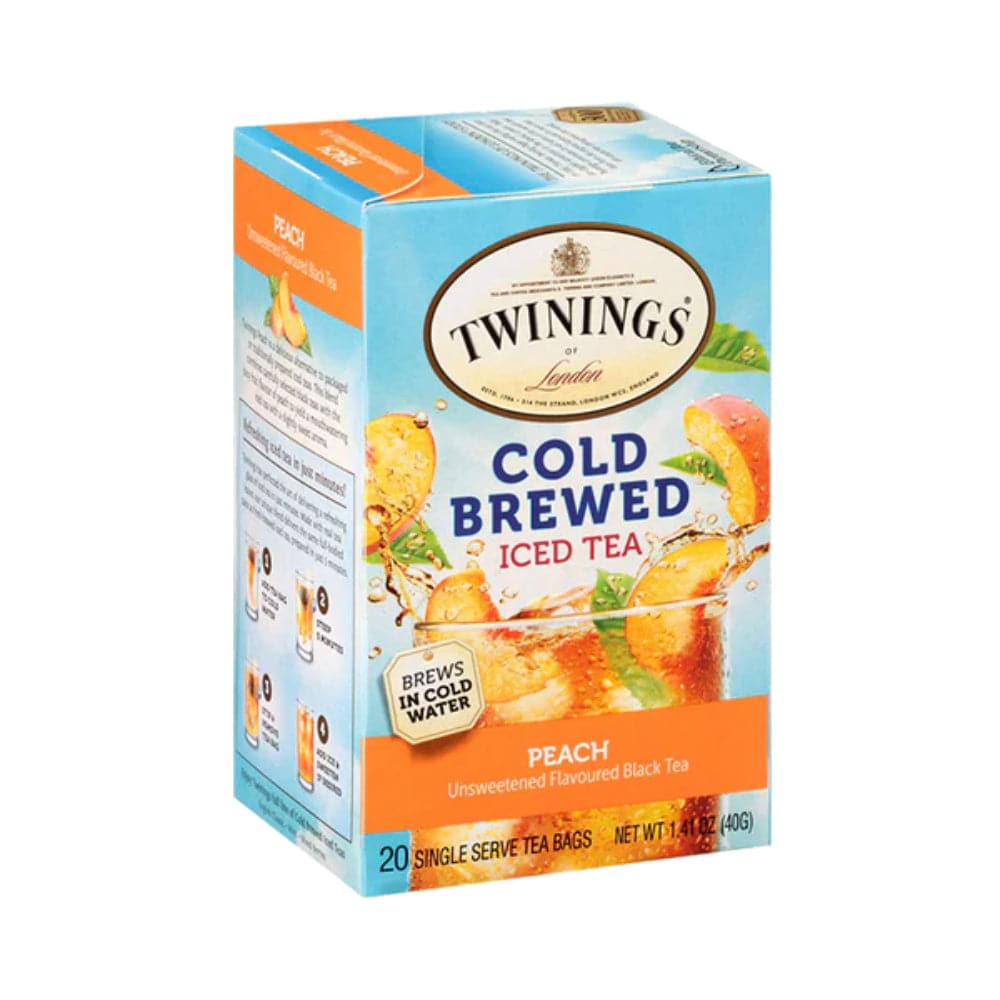 Twinings – Peach Cold Brew Iced Tea Bags, 1.41 oz