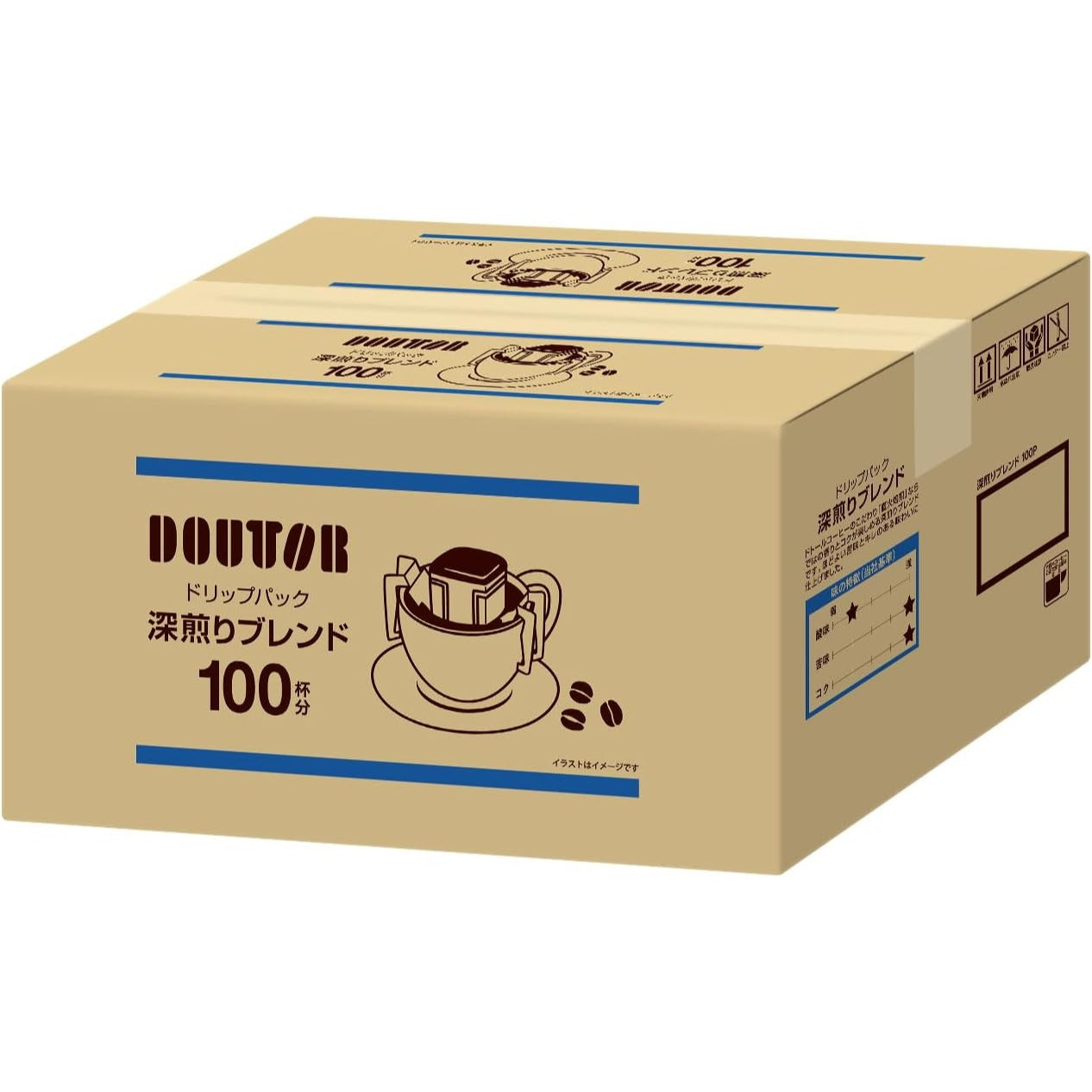 DOUTOR Coffee Drip Pack Deep Dark Roast Blend 100 Packs Japan – Tokyo Sakura Mall