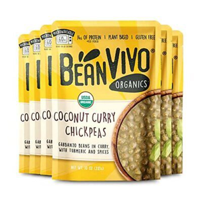 Beanvivo – Beans Chickpea Coconut Curry Organic, 10 oz – Pack of 6
