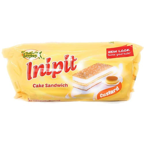 Lemon Square – Inipit – Cake Sandwich – Custard (Leche Flan) – 10 Pack – 230 G