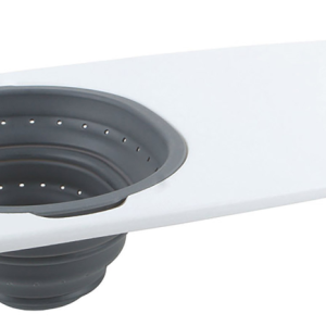 Dexas – Over The Sink Strainer Board: White / Gray / 12.5″x22.75″