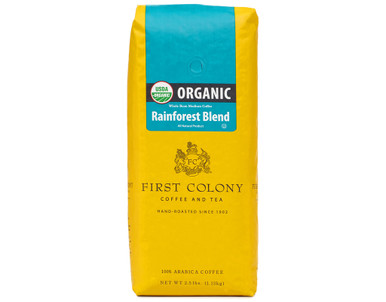 First Colony Organic Whole Coffee Bean Rainforest Blend, 40 oz.