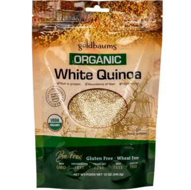 Goldbaum’s Organic White Quinoa, Gluten Free, 12 oz, High in Protein and Fiber, Kosher for Passover
