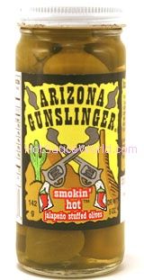 Arizona Gunslinger – Smokin’ Hot Jalapeno Stuffed Olives, 8oz.