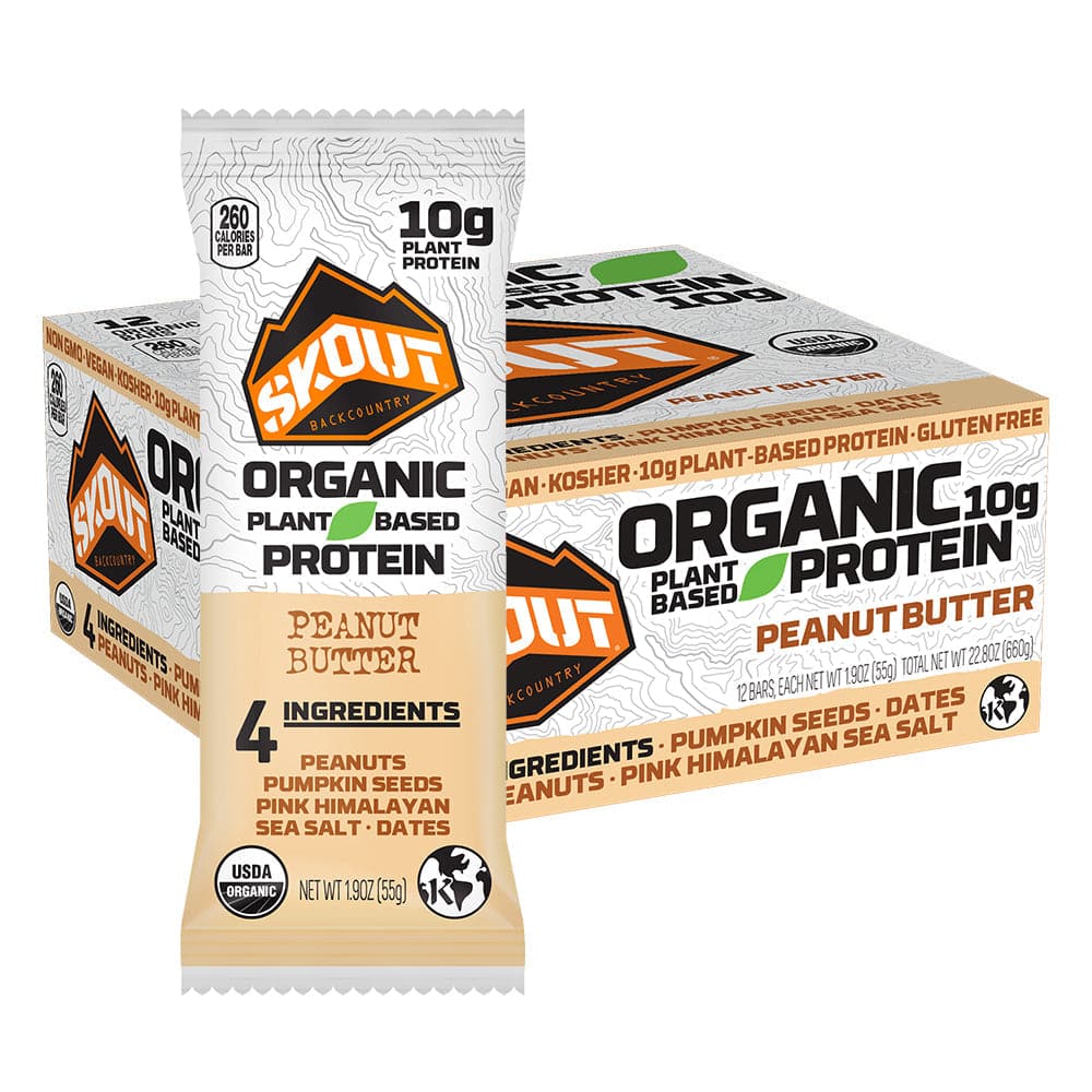 Skout – Peanut Butter Organic Protein Bar, 2.2 Oz – Pack of 12