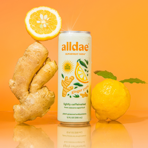 AllDae Ginger Yuzu Superfruit Soda Can – 12 cans x 12 oz case