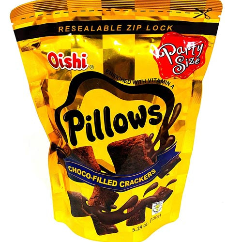 Oishi – Pillows Chocolate Filled Cracker BIG Party Size- 150 G
