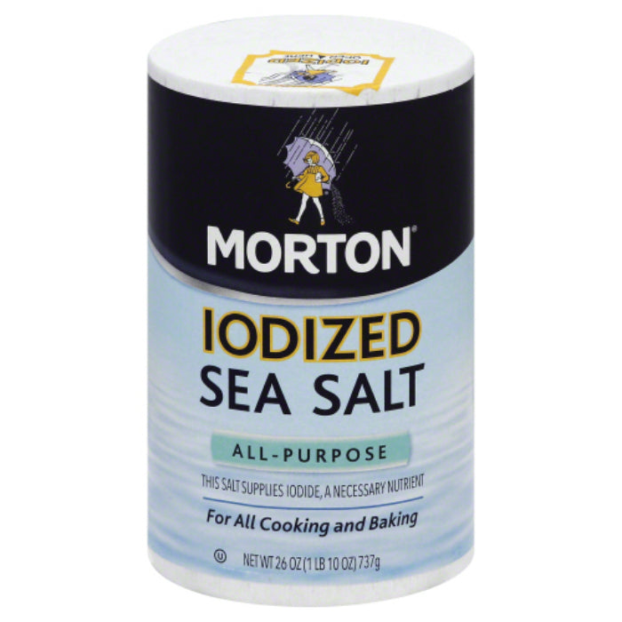 Morton’s – Sea Salt Iodized All Purpose, 26 Oz – Pack of 12