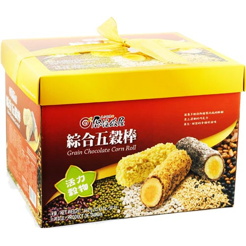 Taiwan Village – Grain Chocolate Corn Roll – Gift Box – 440 G