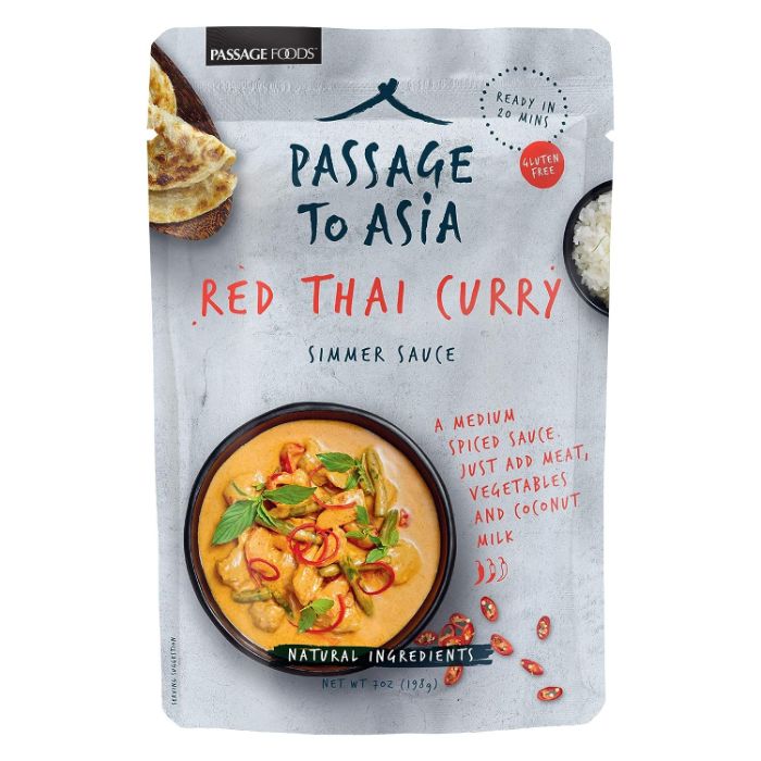 Passage Foods Sauce Summer Curry Red Thai GF 7 Oz – Pack Of 8