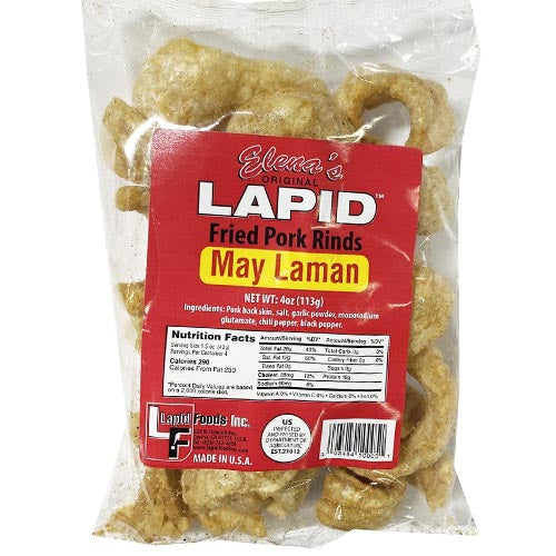 Elena’s Original Lapid – Fried Pork Rinds – May Laman – 5 OZ