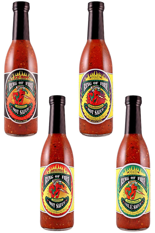 Ring of Fire Hot Sauce Complete Set, 4/12.5oz.