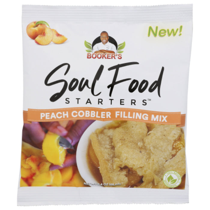 Booker’s Soul Food – Starter Peach Cobbler Filling, 2.4 oz – Pack of 2