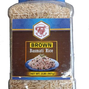 TAJ Brown Basmati Rice, 2lbs (907g) Jar Pack