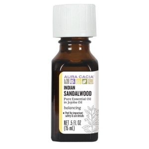 Aura Cacia – Indian Sandalwood Jojoba Essential, .5 fl oz Oil