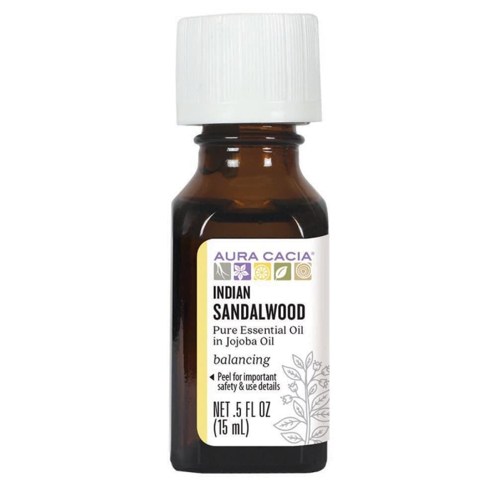 Aura Cacia – Indian Sandalwood Jojoba Essential, .5 fl oz Oil