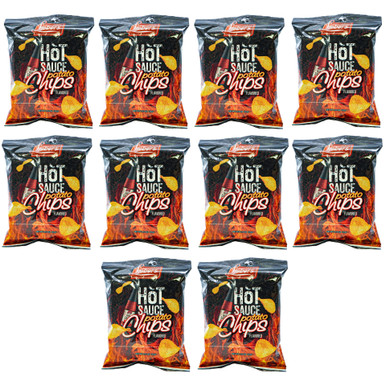Lieber’s Passover Hot Sauce Flavored Potato Chips (Pack of 10)