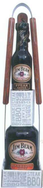 Jim Beam Grilling Kit (BBQ Sauce, Steak Sauce, Spatula & Tong), 18oz.