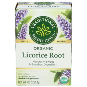 Traditional Medicinals – Licorice Root Herbal Tea, 16 Bags | Pack of 6