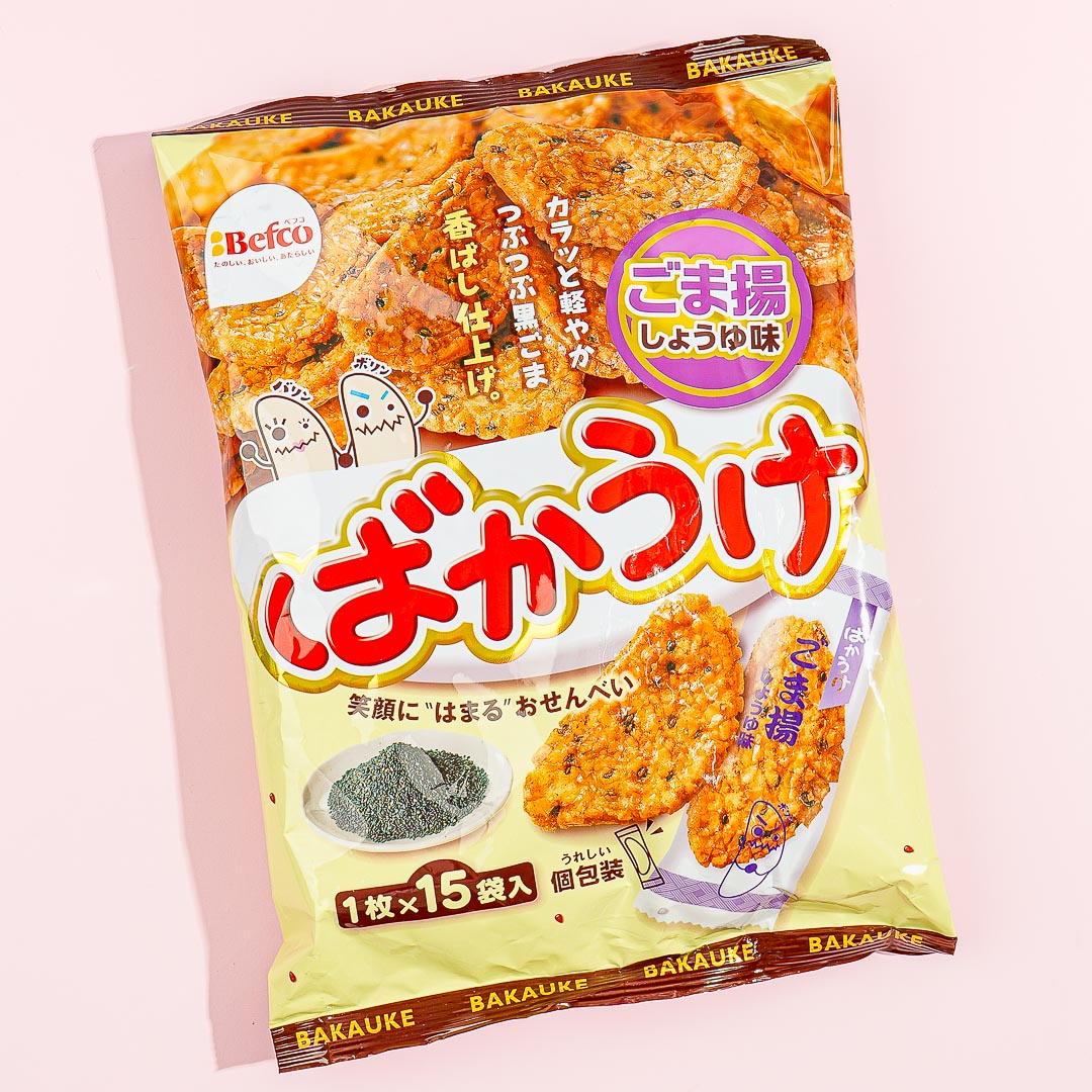 Befco Bakauke Rice Crackers – Fried Sesame & Soy Sauce / 15 Pcs