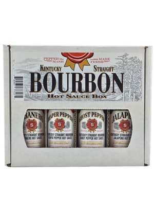 Kentucky Straight Bourbon Hot Sauce Gift Box, 4/5oz.