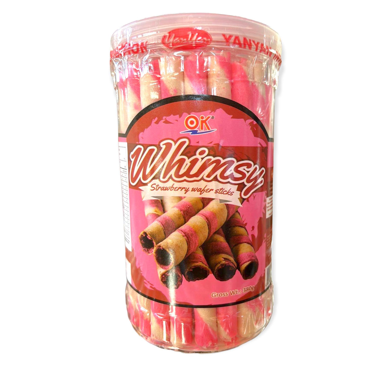 OK – Whimsy – Strawberry Wafer Sticks – 380 G
