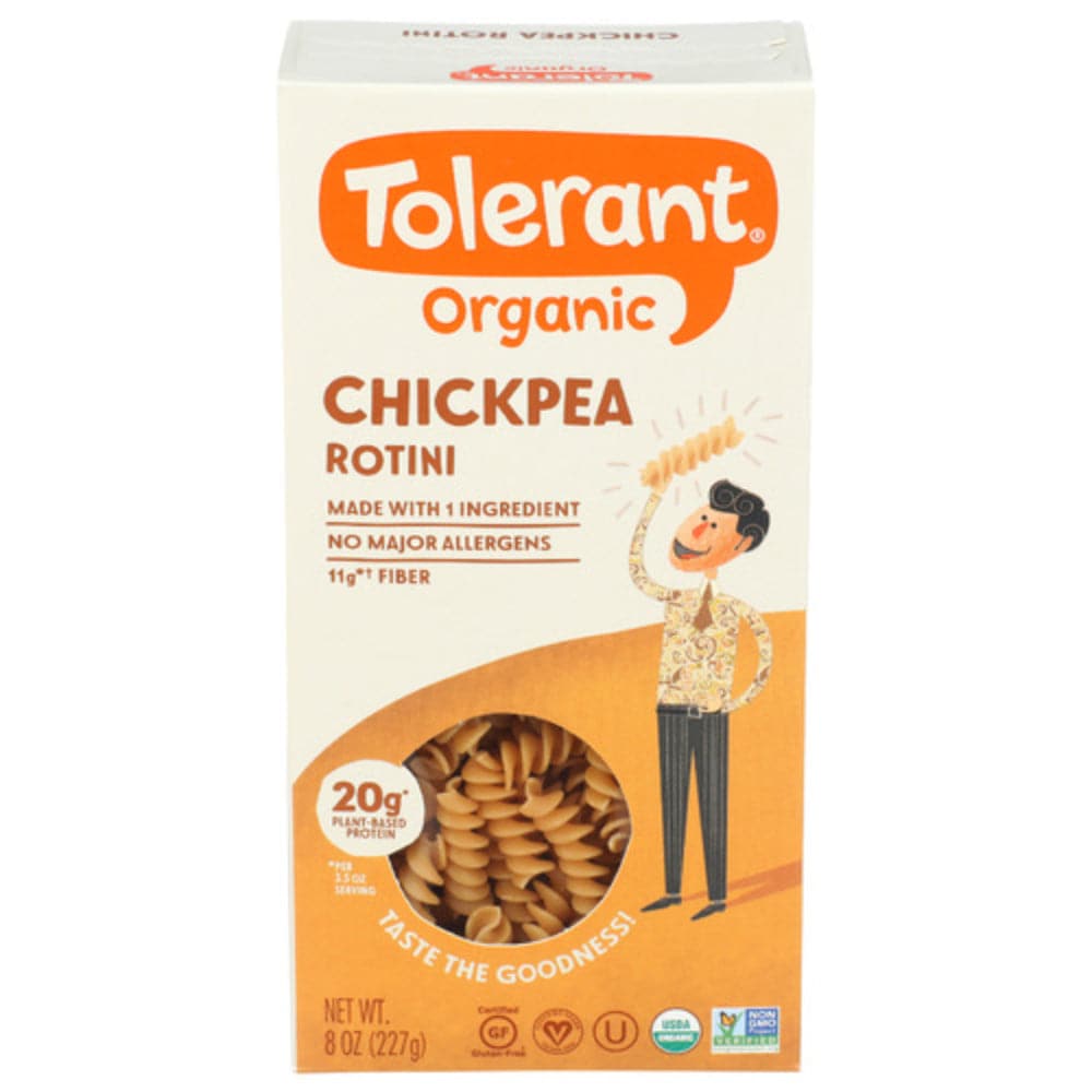 Tolerant – Organic Chickpea Rotini Pasta