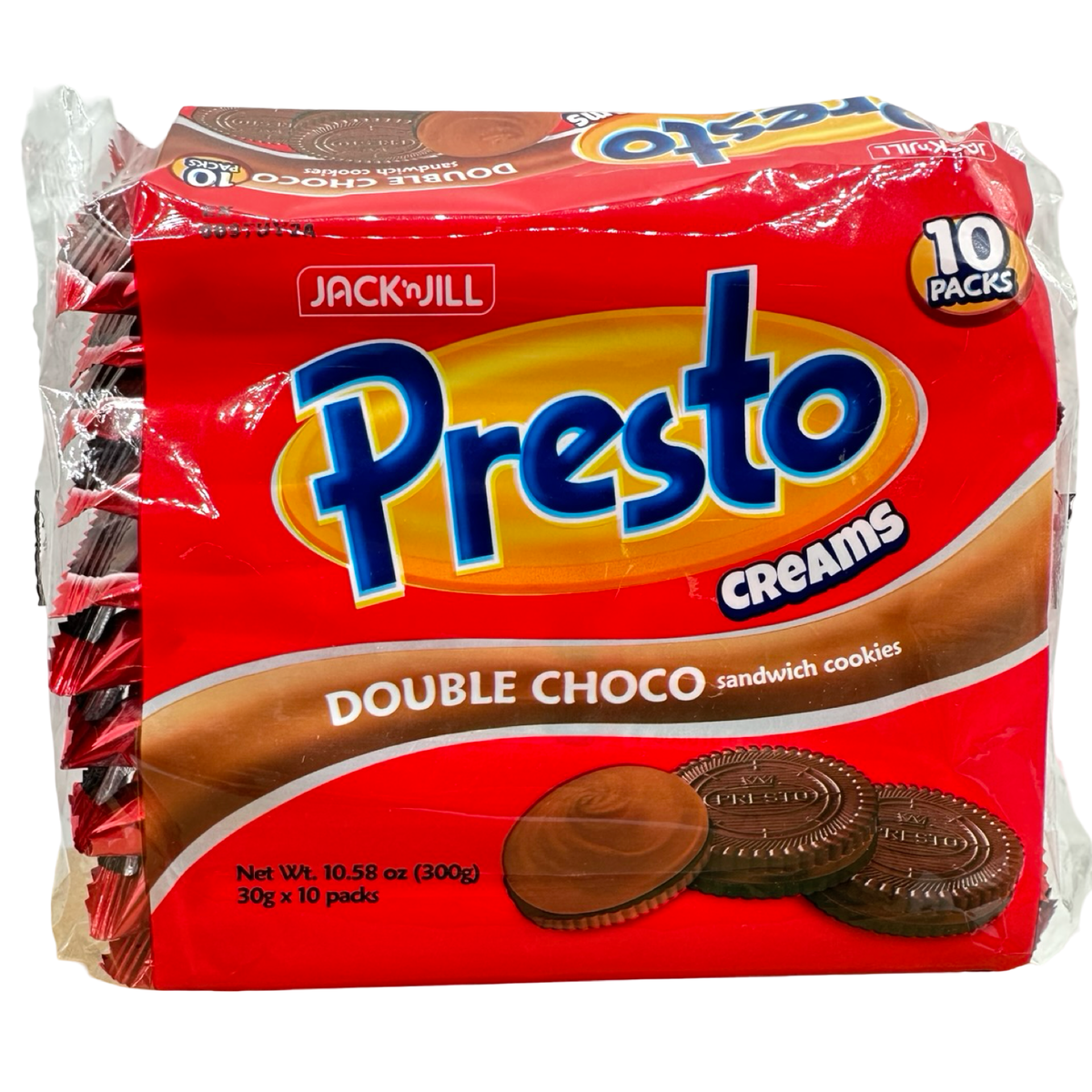 Jack ‘n Jill – Presto Creams – Double Chocolate Sandwich Cookies – 10 Packs – 300 G