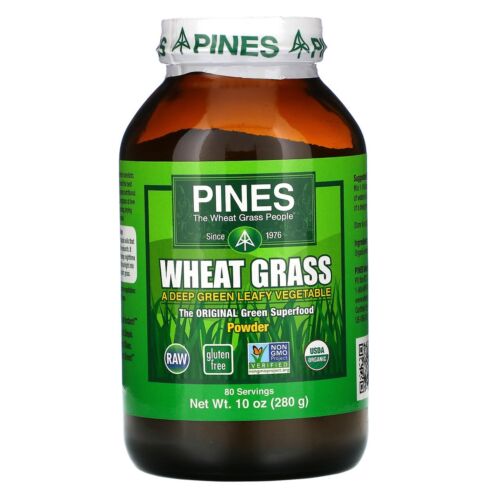 Pines Wheat Grass Wheat Grass Powder Organic 10 OZ – Pack of 1