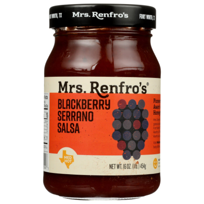 Mrs. Renfro’s Salsa Blackberry Serrano 16 Oz – Pack of 6
