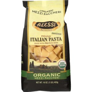 Alessi – Organic Mezzi Paccheri Pasta, 16 Oz – Pack of 6