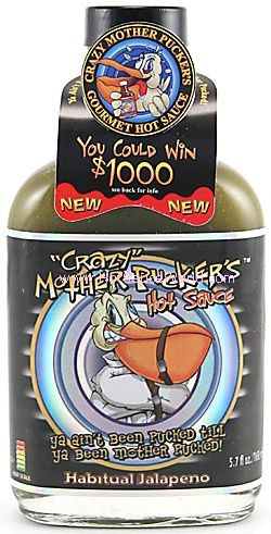 Crazy Mother Pucker’s Habitual Jalapeno Hot Sauce, 5oz.