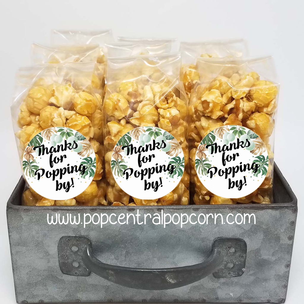 Jungle Theme Baby Shower – Thanks for Popping By – Popcorn Favors