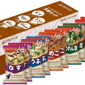 Amano Foods “Itsumo no Omisoshiru”, Freeze-dried Miso Soup, 5 kinds, 10 cups